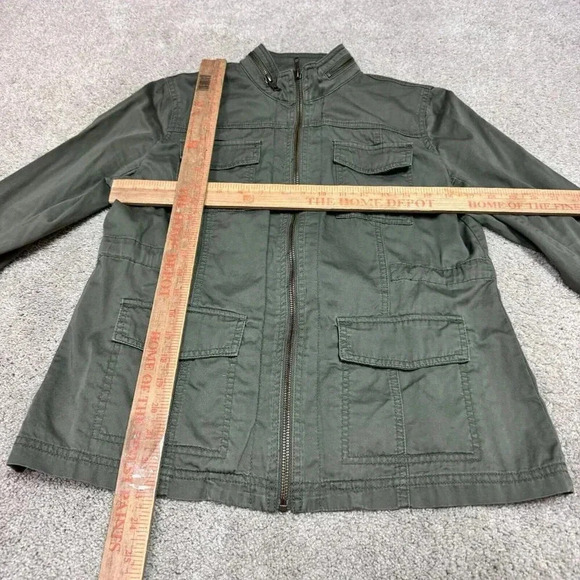 Caslon Jacket Women’s Green Long Sleeve Full Zip Size Medium - Picture 2 of 11